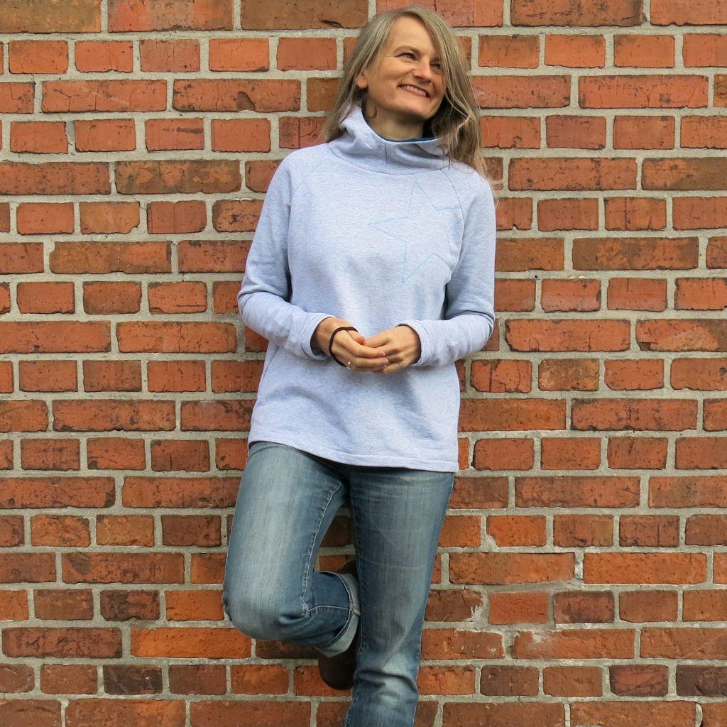 Papierschnittmuster Kapuzenpulli Frau Toni XS-XL